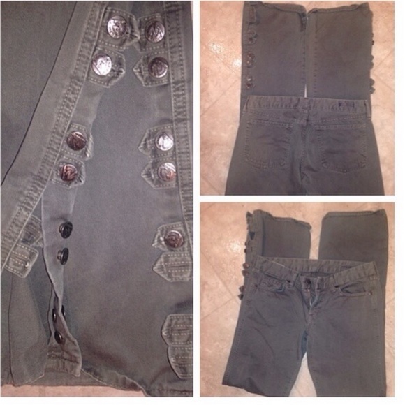 Citizens of humanity low rise, army, green jeans, size 27 - Picture 14 of 17